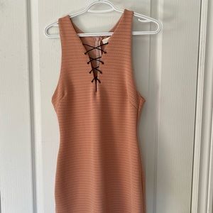 NEW Sexy lace up pink dress